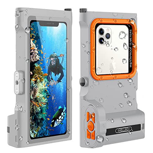 ShellBox wasserdichte Handyhülle 7.0 Zoll Unterwasser Wasserfeste Handy Wasserschutzhülle Handytasche Wasserdicht Schwimmen Baden Compatible für iPhone Samsung Huawei Google OnePlus Xiaomi Redmi von Zorrliy