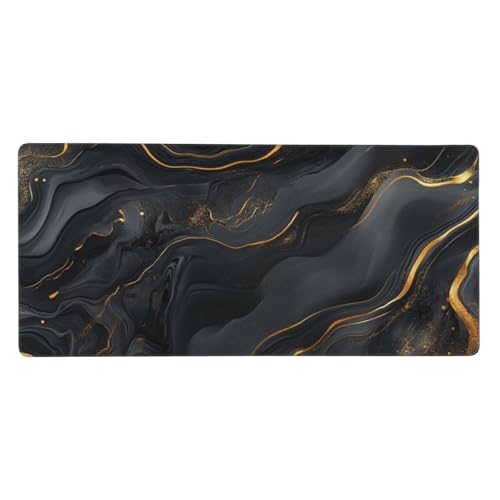 Gaming Mauspad Schwarz, Gelb Mauspad XXL 1200x600x3 mm, Anti Rutsch Basis und Wasser Resistent Weiche Oberfläche Mouse Pad Verbesserung Präzision Geschwindigkeit der Büroarbeit, Zimmer Deko G230 von Zosoore