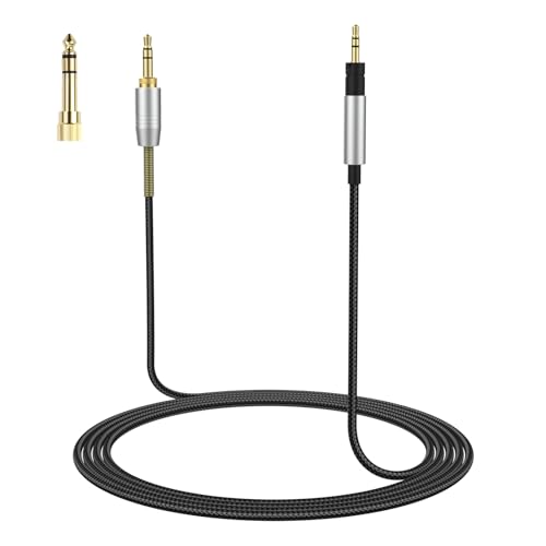 2 m Upgrade-Ersatzkabel, kompatibel mit Sennheiser Momentum 1.0, Momentum 2.0, Momentum 3, Momentum 4, HD1 Over-Ear/On-Ear-Kopfhörern mit 6,35 mm Adapter von Zosvoses