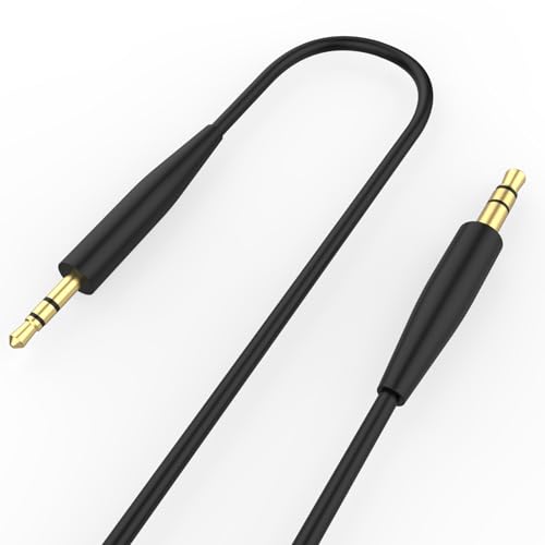 3.5mm zu 2.5mm Audio Kabel, Bose Kopfhörer Kabel, Kopfhörer Audio Kabel Ersatz kompatibel mit Bose 700 Quietcomfort QC25 QC35 QC35II QC45 JBL Tune 760NC Live 650BTNC 660NC Kopfhörer (Schwarz) von Zosvoses