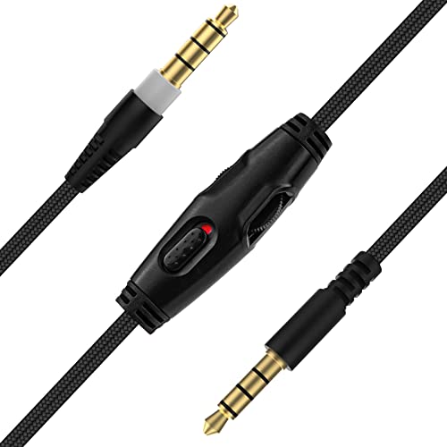 Cloud Alpha-Kabel für Kingston Cloud Mix Alpha Flight & Logitech G633 G933 Gaming-Headset, mit Stumm- und Lautstärkereglern (ohne Mikrofon, 4,9 m) von Zosvoses