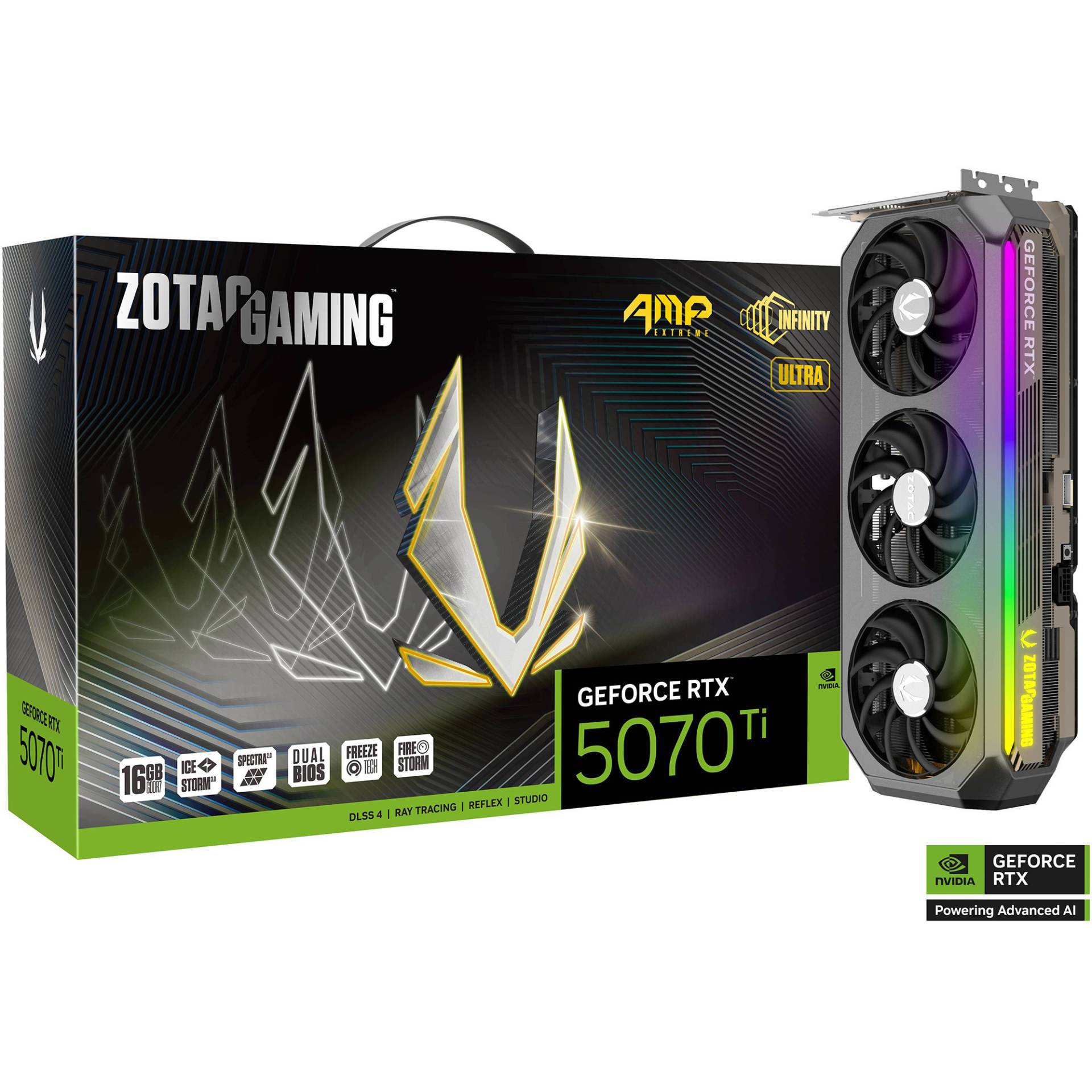GeForce RTX 5070 Ti AMP Extreme INFINITY ULTRA, Grafikkarte GeForce RTX 5070 Ti AMP Extreme INFINITY ULTRA, Grafikkarte von Zotac