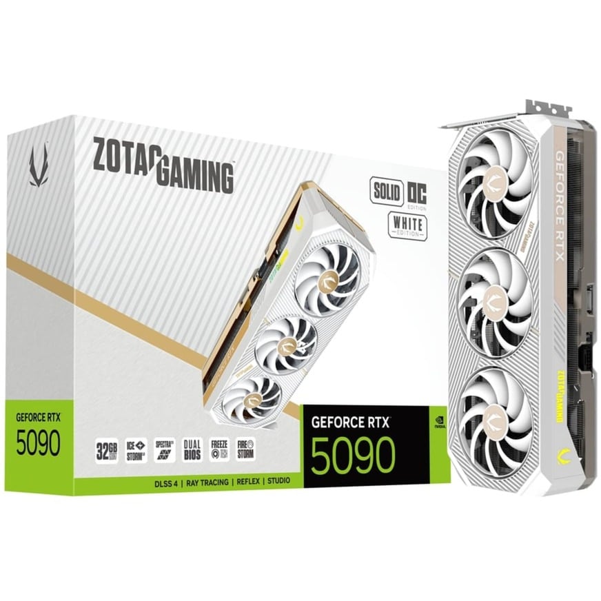 GeForce RTX 5090 SOLID OC White Edition, Grafikkarte GeForce RTX 5090 SOLID OC White Edition, Grafikkarte von Zotac