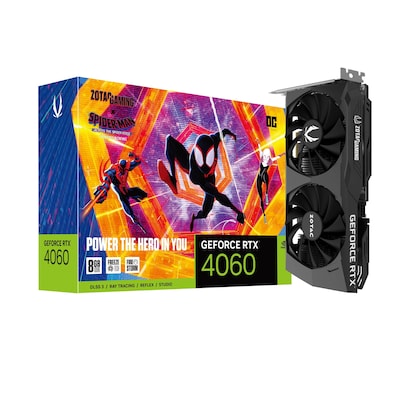 ZOTAC GAMING GeForce RTX 4060 OC Spiderman 8GB GDDR6 Grafikkarte 3xDP/HDMI von Zotac