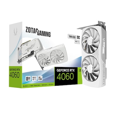 ZOTAC GAMING GeForce RTX 4060 TwinEdge OC White 8GB GDDR6 Grafikkarte 3xDP/HDMI von Zotac