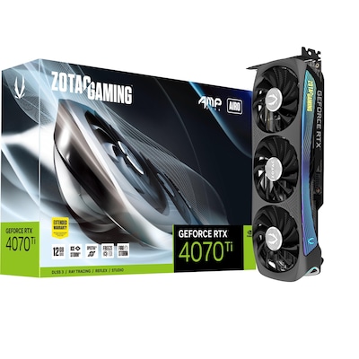 ZOTAC GAMING GeForce RTX 4070Ti AMP AIRO 12GB GDDR6X Grafikkarte 3xDP/HDMI von Zotac