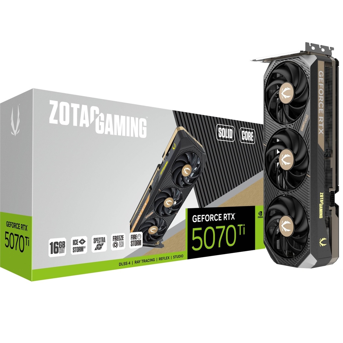 ZOTAC GAMING GeForce RTX 5070 Ti SOLID Core - 16GB GDDR7, HDMI, 3x DP ZOTAC GAMING GeForce RTX 5070 Ti SOLID Core - 16GB GDDR7, HDMI, 3x DP von Zotac