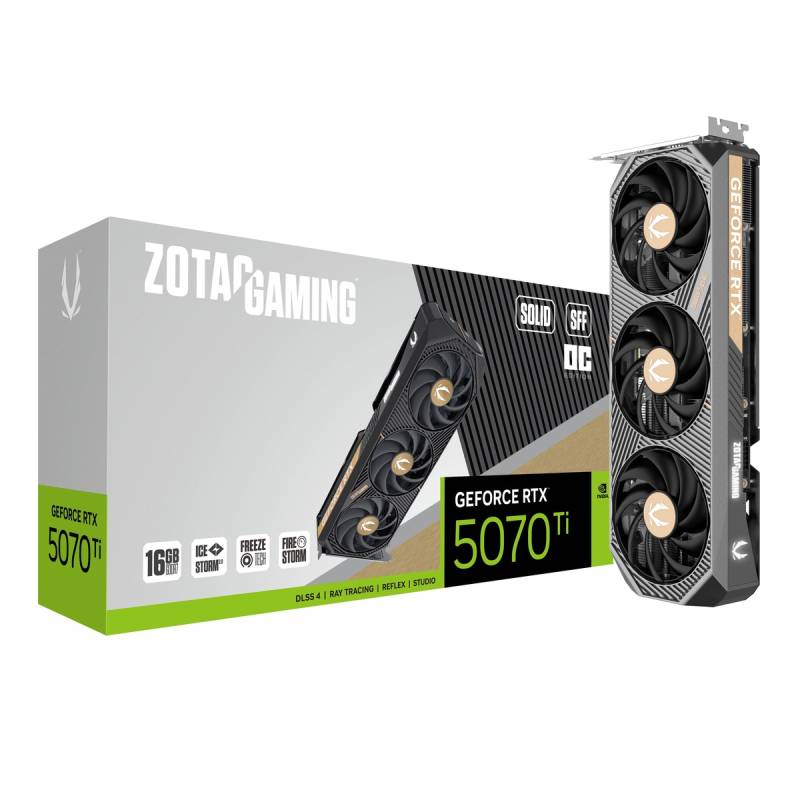 ZOTAC GAMING GeForce RTX 5070 Ti SOLID OC SFF - 16GB GDDR7, HDMI, 3x DP von Zotac