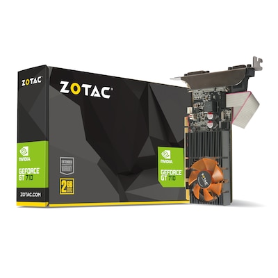 ZOTAC GeForce GT 710 2GB GDDR3 Grafikkarte DVI/HDMI/VGA von Zotac