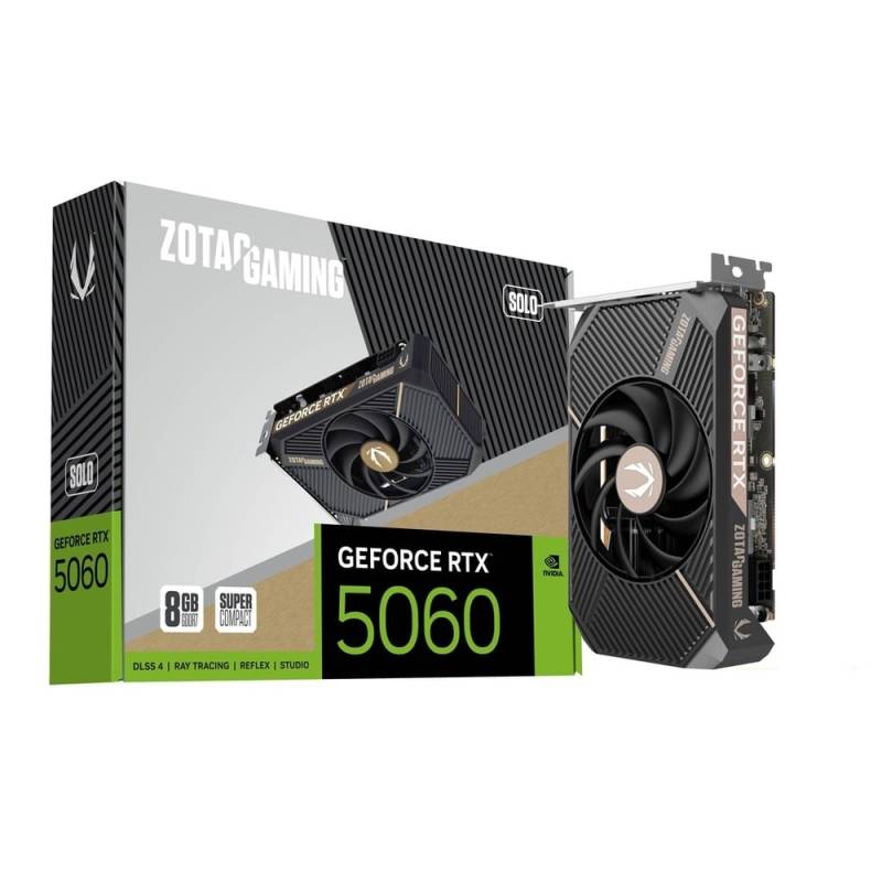 ZOTAC GeForce RTX 5060 8GB Solo Grafikkarte - 8GB GDDR7, HDMI, 3x DP von Zotac