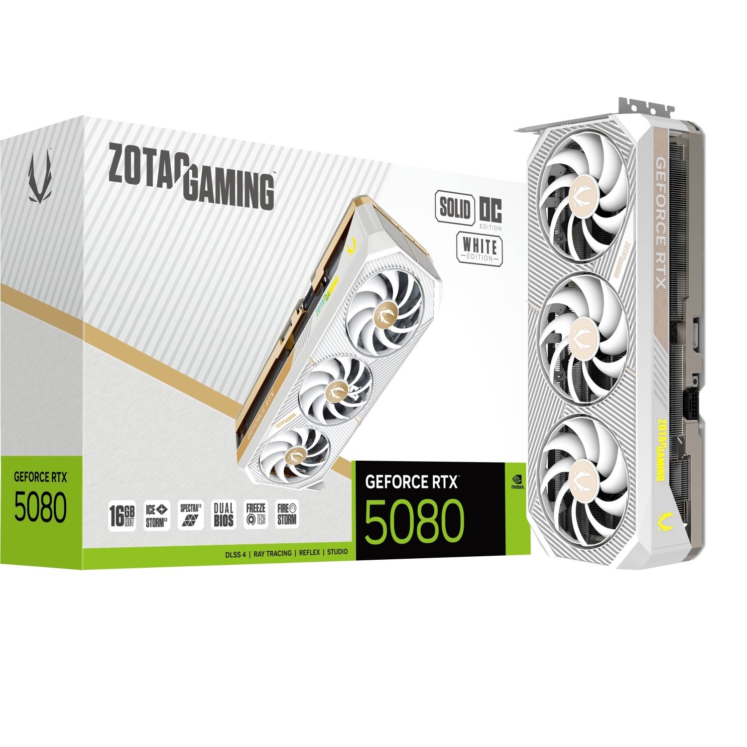 Zotac Gaming GeForce RTX 5080 SOLID OC White - 16GB GDDR7, HDMI, 3x DP Zotac Gaming GeForce RTX 5080 SOLID OC White - 16GB GDDR7, HDMI, 3x DP von Zotac