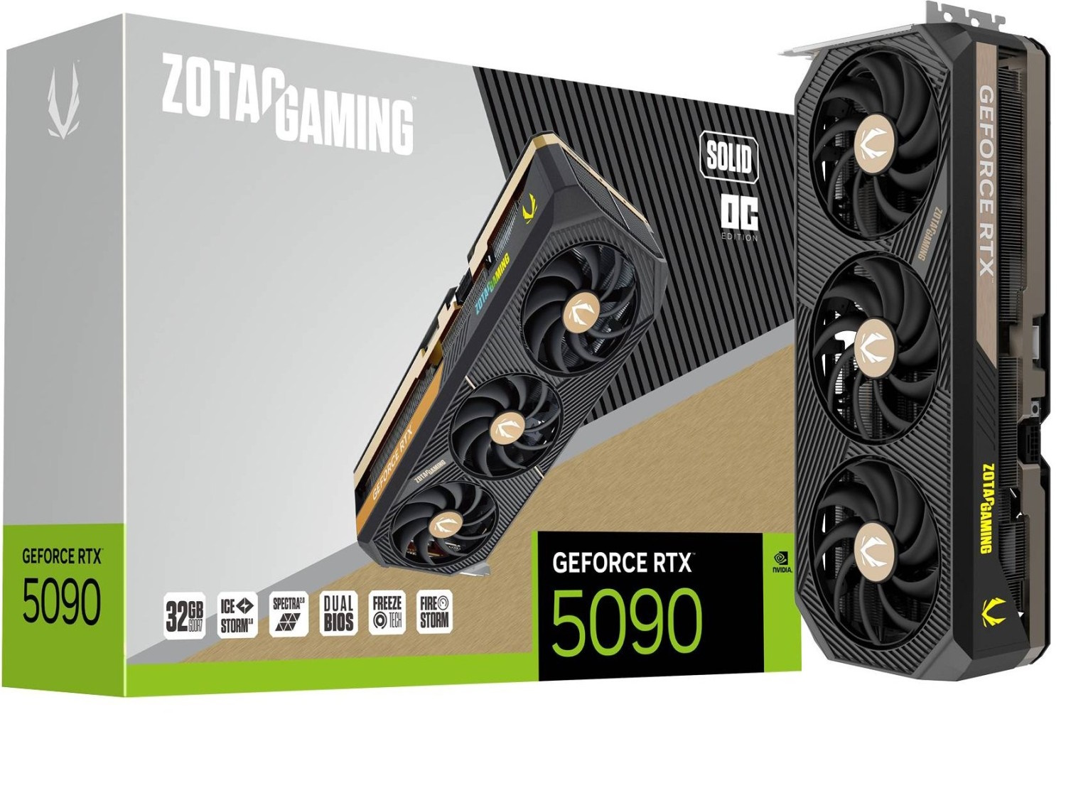 Zotac Gaming GeForce RTX 5090 SOLID OC - 32GB GDDR7, HDMI, 3x DP Zotac Gaming GeForce RTX 5090 SOLID OC - 32GB GDDR7, HDMI, 3x DP von Zotac