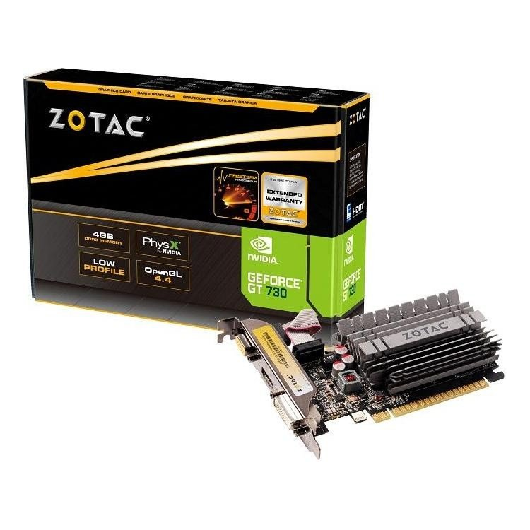 Zotac GeForce GT 730 passiv Grafikkarte 4GB DDR3, VGA, DVI, HDMI von Zotac