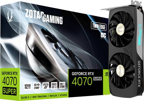 Zotac Grafikkarte Nvidia GeForce RTX 4070 Super Twin Edge OC 12GB GDDR6X-RAM PCIe x16 DisplayPort, H von Zotac