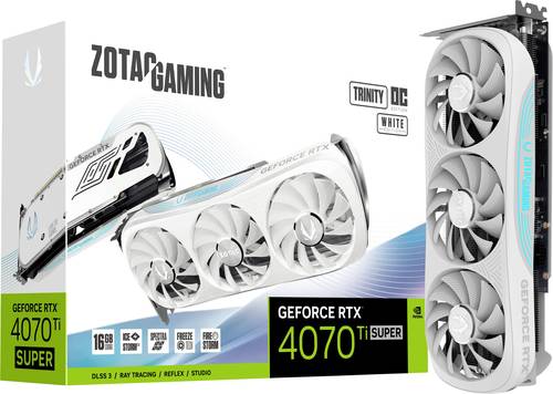 Zotac Grafikkarte Nvidia GeForce RTX 4070 Ti Super Trinity OC White Edition 16GB GDDR6X-RAM PCIe x16 von Zotac