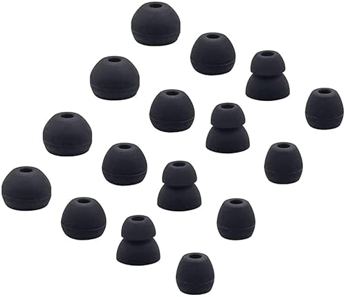 Zotech 8 Paar Ersatz-Ohrstöpsel aus Silikon für Beats Flex kabellose Kopfhörer (schwarz) von Zotech