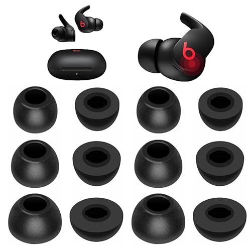 Zotech Ersatz-Ohrstöpsel aus Memory-Schaum Schaumstoff für Beats Fit Pro Ohrhörer, 12 Stück (S/M/L), Schwarz von Zotech