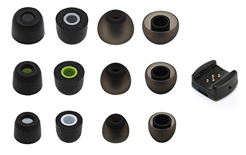 Zotech Zubehör-Set für JayBird BlueBuds X, X2, X3 und X4 Sport-Kopfhörer (3 Paar Memory-Schaum, 3 Paar Silikon-Gummi-Ersatz-Ohrstöpsel, Ohrstöpsel und 1 Lade-Clip) von Zotech