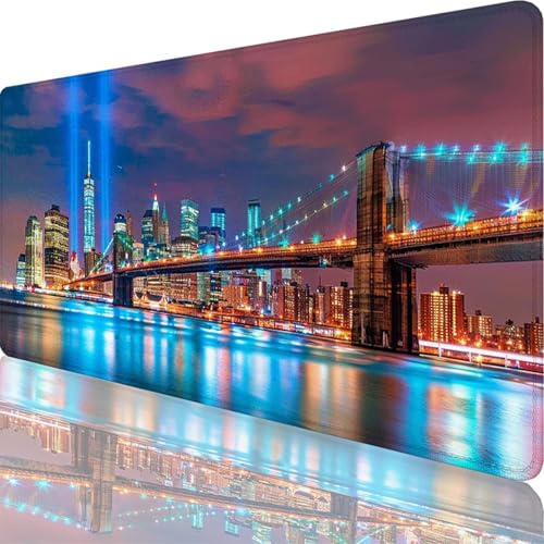 Blau Mauspad XXL 600x300x3 mm, Groß Gaming Mauspad Stadt mit Vernähte Kanten, WassXerdicht Anti-Rutsch XXL Mousepad für PC Laptop Verbessert Präzision und Geschwindigkeit für Home Office Deko 91-7t Blau Mauspad XXL 600x300x3 mm, Groß Gaming Mauspad Stadt mit Vernähte Kanten, WassXerdicht Anti-Rutsch XXL Mousepad für PC Laptop Verbessert Präzision und Geschwindigkeit für Home Office Deko 91-7t von Zoulile