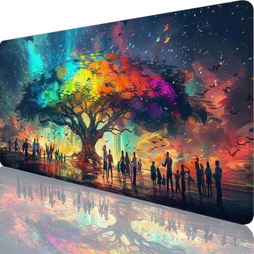 Blau Mauspad XXL 900x300x3 mm, Groß Gaming Mauspad Baum Des Lebens mit Vernähte Kanten, WassXerdicht Anti-Rutsch XXL Mousepad für PC Laptop Verbessert Präzision und Geschwindigkeit für Home Deko 22-Wt Blau Mauspad XXL 900x300x3 mm, Groß Gaming Mauspad Baum Des Lebens mit Vernähte Kanten, WassXerdicht Anti-Rutsch XXL Mousepad für PC Laptop Verbessert Präzision und Geschwindigkeit für Home Deko 22-Wt von Zoulile
