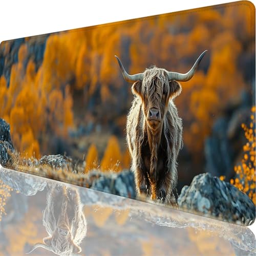 Gelb Mauspad XXL 600 x 400 x 3 mm, Groß Gaming Mauspad Ochse mit Vernähte Kanten, WassXerdicht Anti-Rutsch XXL Mousepad für PC Laptop Verbessert Präzision und Geschwindigkeit für Office Deko 39-1t Gelb Mauspad XXL 600 x 400 x 3 mm, Groß Gaming Mauspad Ochse mit Vernähte Kanten, WassXerdicht Anti-Rutsch XXL Mousepad für PC Laptop Verbessert Präzision und Geschwindigkeit für Office Deko 39-1t von Zoulile