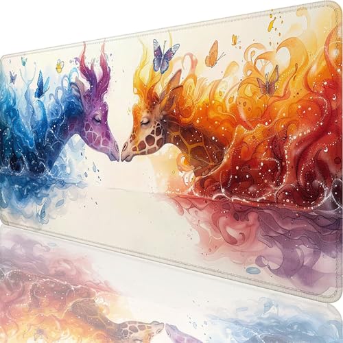 Mauspad Blau Mauspad XXL 1000x500x3 mm XXL Mousepad Giraffe Mousepad Gaming Zubehör mit Vernähten Kanten Design, Waschbares Mouse Pad Wasserdicht und Langlebig für Maus und Tastatur, Office Deko 84-Ot Mauspad Blau Mauspad XXL 1000x500x3 mm XXL Mousepad Giraffe Mousepad Gaming Zubehör mit Vernähten Kanten Design, Waschbares Mouse Pad Wasserdicht und Langlebig für Maus und Tastatur, Office Deko 84-Ot von Zoulile