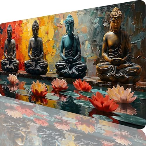 Mauspad Grau Mauspad XXL 1200 x 600 x 3 mm XXL Mousepad Religion Mousepad Gaming Zubehör mit Vernähten Kanten Design, Waschbares Mouse Pad Wasserdicht und Langlebig für Office Deko, Geschenke 90-Dt von Zoulile