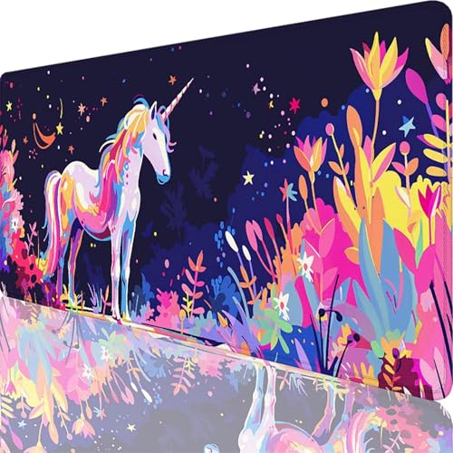 Mauspad Rosa Mauspad XXL 800 x 400 x 3 mm XXL Mousepad Karikatur Mousepad Gaming Zubehör mit Vernähten Kanten Design, Waschbares Mouse Pad Wasserdicht und Langlebig für Office Deko, Geschenke 27-6t von Zoulile