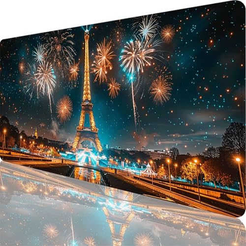 Mauspad Schwarz Mauspad XXL 1000x500x3 mm XXL Mousepad Eiffelturm Mousepad Gaming Zubehör mit Vernähten Kanten Design, Mouse Pad Wasserdicht und Langlebig für Maus und Tastatur, Office Deko 75-Nt Mauspad Schwarz Mauspad XXL 1000x500x3 mm XXL Mousepad Eiffelturm Mousepad Gaming Zubehör mit Vernähten Kanten Design, Mouse Pad Wasserdicht und Langlebig für Maus und Tastatur, Office Deko 75-Nt von Zoulile