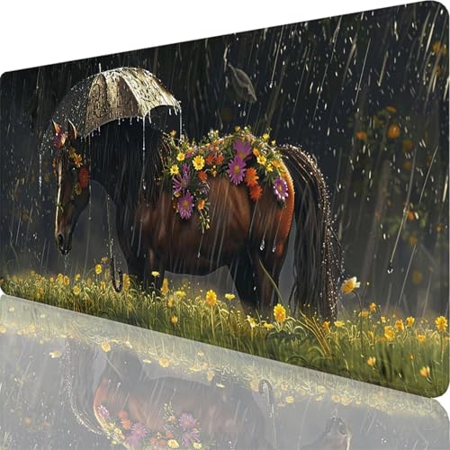 Mauspad Schwarz Mauspad XXL 1200 x 600 x 3 mm XXL Mousepad Horse Mousepad Gaming Zubehör mit Vernähten Kanten Design, Waschbares Mouse Pad Wasserdicht und Langlebig für Office Deko, Geschenke 26-Bt Mauspad Schwarz Mauspad XXL 1200 x 600 x 3 mm XXL Mousepad Horse Mousepad Gaming Zubehör mit Vernähten Kanten Design, Waschbares Mouse Pad Wasserdicht und Langlebig für Office Deko, Geschenke 26-Bt von Zoulile