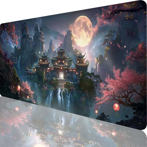 Mauspad Schwarz Mauspad XXL 800 x 400 x 3 mm XXL Mousepad Palast Mousepad Gaming Zubehör mit Vernähten Kanten Design, Waschbares Mouse Pad Wasserdicht und Langlebig für Office Deko, Geschenke 89-Xt Mauspad Schwarz Mauspad XXL 800 x 400 x 3 mm XXL Mousepad Palast Mousepad Gaming Zubehör mit Vernähten Kanten Design, Waschbares Mouse Pad Wasserdicht und Langlebig für Office Deko, Geschenke 89-Xt von Zoulile