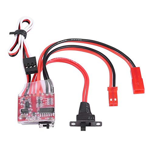 Zouminy RC Auto ESC, 30A Brushed ESC Kippschalter mit Druckknopf für RC Crawler Car im Maßstab 1:10 von Zouminy