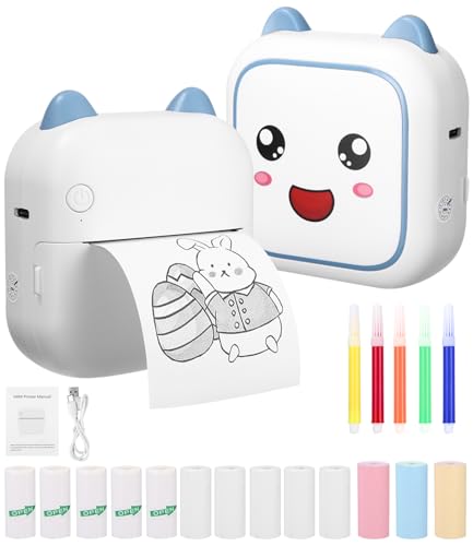 Zounin Mini Drucker, Tragbarer Fotodrucker, Smartphone Bluetooth Drucker (Blau) Zounin Mini Drucker, Tragbarer Fotodrucker, Smartphone Bluetooth Drucker (Blau) von Zounin