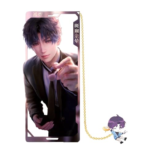 Rafayel CelestialHues Love and Deepspace Lesezeichen – Messing-Charakter-Lesezeichen-Kollektion Zayne Xavier Rafayel Sylus mit 3D-Cosmic-Display – Merchandise für Fans – Zouven von Zouven