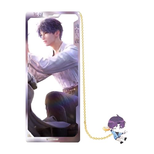 Rafayel WhiteNocturne Love and Deepspace Lesezeichen – Messing-Charakter-Lesezeichen-Kollektion Zayne Xavier Rafayel Sylus mit 3D-Cosmic-Display – Merchandise für Fans – Zouven Rafayel WhiteNocturne Love and Deepspace Lesezeichen – Messing-Charakter-Lesezeichen-Kollektion Zayne Xavier Rafayel Sylus mit 3D-Cosmic-Display – Merchandise für Fans – Zouven von Zouven