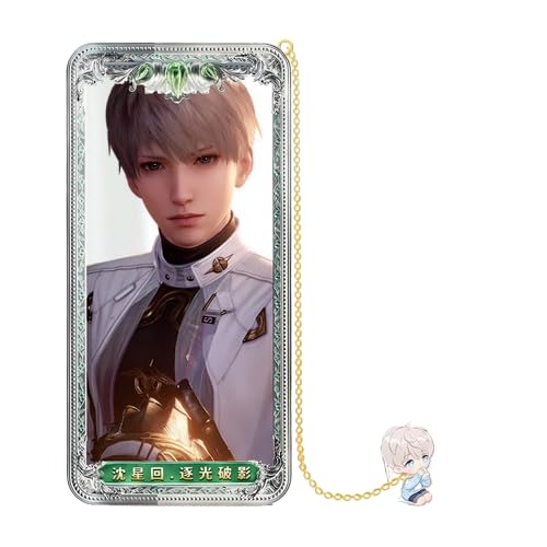 Xavier ChasingLight Love and Deepspace Lesezeichen – Messing-Charakter-Lesezeichen-Kollektion Zayne Xavier Rafayel Sylus mit 3D-Cosmic-Display – Merchandise für Fans – Zouven von Zouven
