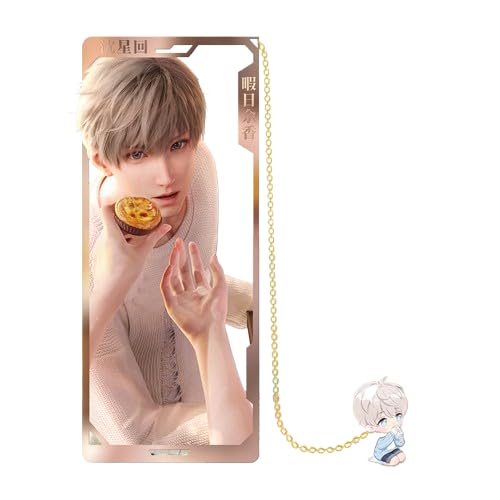 Xavier LingeringScent Love and Deepspace Lesezeichen – Messing-Charakter-Lesezeichen-Kollektion Zayne Xavier Rafayel Sylus mit 3D-Cosmic-Display – Merchandise für Fans Zouven von Zouven