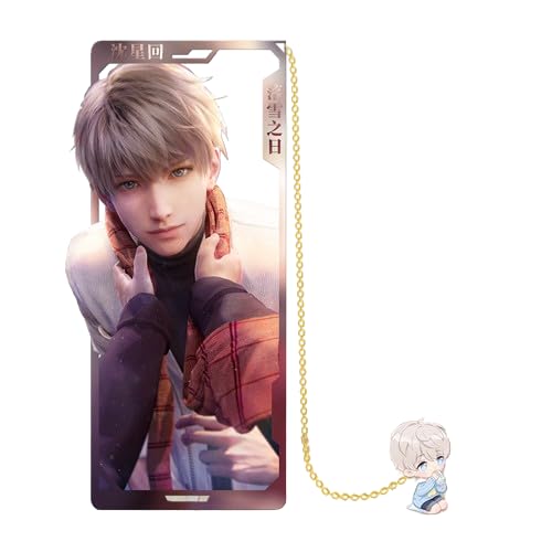 Xavier SnowfallDay Love and Deepspace Lesezeichen – Messing-Charakter-Lesezeichen-Kollektion Zayne Xavier Rafayel Sylus mit 3D-Cosmic-Display – Merchandise für Fans – Zouven Xavier SnowfallDay Love and Deepspace Lesezeichen – Messing-Charakter-Lesezeichen-Kollektion Zayne Xavier Rafayel Sylus mit 3D-Cosmic-Display – Merchandise für Fans – Zouven von Zouven
