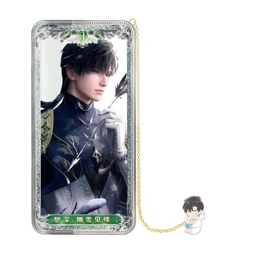 Zayne SnowboundFate Love and Deepspace Lesezeichen – Messing-Charakter-Lesezeichen-Kollektion Zayne Xavier Rafayel Sylus mit 3D-Cosmic-Display – Merchandise für Fans – Zouven von Zouven