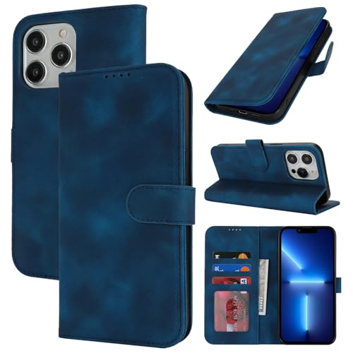 Zouzt Hülle für iPhone 11 Pro Max 6,5-Zoll, Stoßfestes PU Leder Handyhülle Lederhülle Klapphülle mit Kartenhalter und Standfunktion Flip Leather Wallet Phone Cover (Vintage Blau) von Zouzt