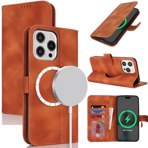 Zouzt Hülle für iPhone 13 Pro Max 6,7-Zoll für MagSafe, PU Leder Magnetisch Handyhülle 12 Pro Max Lederhülle Klapphülle mit Kartenhalter Standfunktion Flip Leather Wallet Cover (Vintage Hellbraun) Zouzt Hülle für iPhone 13 Pro Max 6,7-Zoll für MagSafe, PU Leder Magnetisch Handyhülle 12 Pro Max Lederhülle Klapphülle mit Kartenhalter Standfunktion Flip Leather Wallet Cover (Vintage Hellbraun) von Zouzt