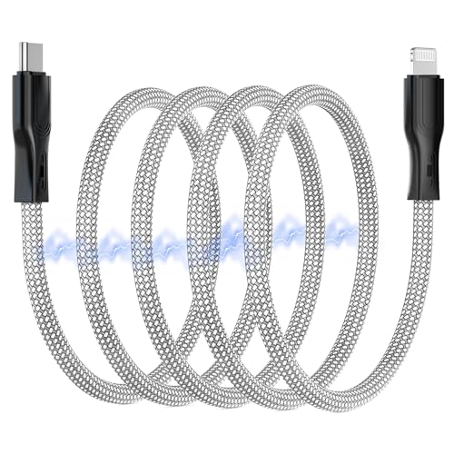 Zpril USB C auf Lightning magnetisches Ladekabel, um Kabel organisiert zu halten, iPhone-Ladekabel, schnelles Aufladen, Apple MFi-zertifiziert für iPhone 14 Plus 14 Pro Max 13 13 Pro 12 iPad (1, von Zpril