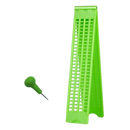 Braille-Schreibwerkzeug, Braille-Schiefertafel und 4 Zeilen, 28 Zellen, Braille-Griffbretter, Braille-Lernwerkzeug Braille-Schreibwerkzeug, Braille-Schiefertafel und 4 Zeilen, 28 Zellen, Braille-Griffbretter, Braille-Lernwerkzeug von Zqxnt