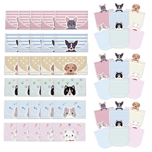 Briefpapier-Set, 16,4 x 21,3 cm, liniert, faltbar, Grußkarte, Tierbrief, Schreibpapier für Geburtstag, Abschlussfeier, 24 Stück Briefpapier-Set, 16,4 x 21,3 cm, liniert, faltbar, Grußkarte, Tierbrief, Schreibpapier für Geburtstag, Abschlussfeier, 24 Stück von Zqxnt