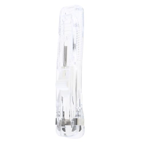 Klammerhefter Büroklammerspender Handheld Clam Clip Spender Push Büroklammern Büro Schulbedarf für Dokumente von Zqxnt