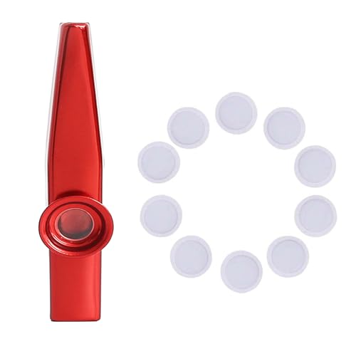 Metall-Kazoo mit 10 Flöten-Membranen, Mund-Kazoo-Musikinstrumente, guter Begleiter für Ukulelen, Violine, Gitarre, Klavier Metall-Kazoo mit 10 Flöten-Membranen, Mund-Kazoo-Musikinstrumente, guter Begleiter für Ukulelen, Violine, Gitarre, Klavier von Zqxnt