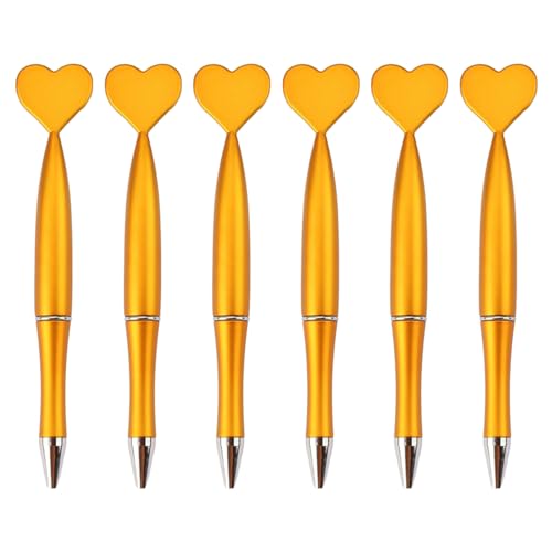 Zqxnt 6 Stück schwarze Kugelschreiber, 1,0 mm, Bürostifte, herzförmige Stifte, Hochzeitsstifte, Schreibwaren, Schule, Bürobedarf Zqxnt 6 Stück schwarze Kugelschreiber, 1,0 mm, Bürostifte, herzförmige Stifte, Hochzeitsstifte, Schreibwaren, Schule, Bürobedarf von Zqxnt