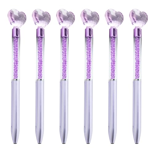 Zqxnt 6 x Kugelschreiber, 1,0 mm, Ölstift, herzförmiger Kugelschreiber, glattes Schreibwaren, Schreibwaren, Schule, Bürobedarf Zqxnt 6 x Kugelschreiber, 1,0 mm, Ölstift, herzförmiger Kugelschreiber, glattes Schreibwaren, Schreibwaren, Schule, Bürobedarf von Zqxnt