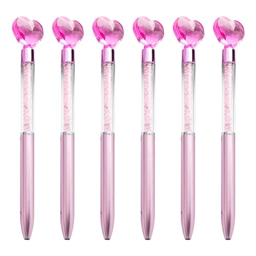 Zqxnt 6 x Kugelschreiber, 1,0 mm, Ölstift, herzförmiger Kugelschreiber, glattes Schreibwaren, Schreibwaren, Schule, Bürobedarf Zqxnt 6 x Kugelschreiber, 1,0 mm, Ölstift, herzförmiger Kugelschreiber, glattes Schreibwaren, Schreibwaren, Schule, Bürobedarf von Zqxnt