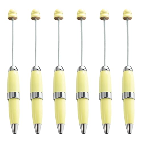 Zqxnt 6 x Perlen-Kugelschreiber, 1,0 mm, Metall, Schreibwaren-Stift, Perlenstift für Schule, Büro Zqxnt 6 x Perlen-Kugelschreiber, 1,0 mm, Metall, Schreibwaren-Stift, Perlenstift für Schule, Büro von Zqxnt